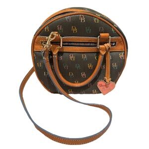 Vintage Dooney & Bourke Multicolor Monogram Circle It Bag